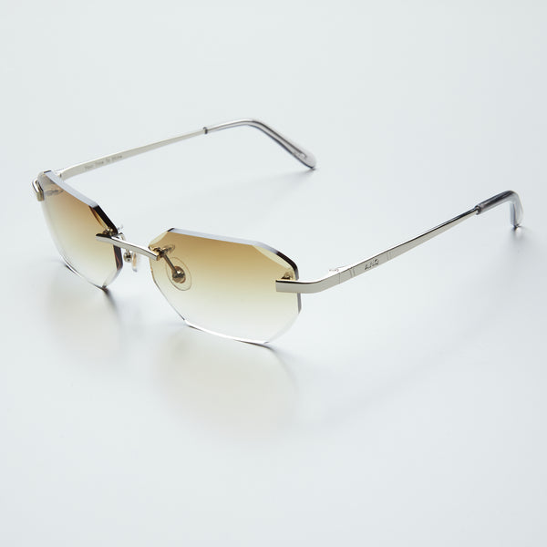 Diamond Cut Honey Brown Silver