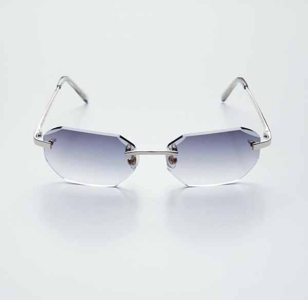 Diamond Cut Navy Blue Silver