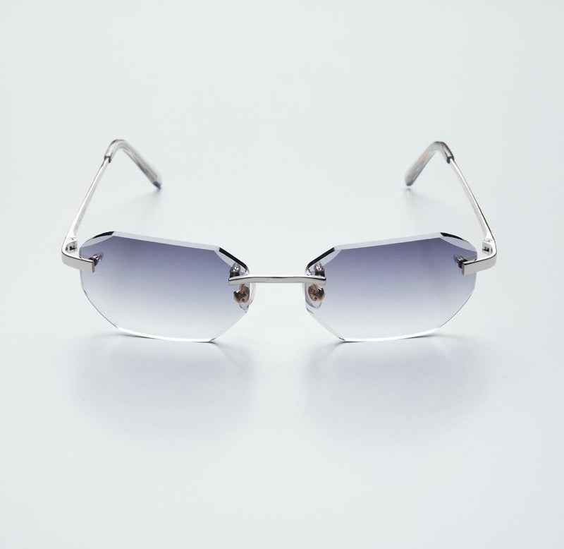 Diamond Cut Navy Blue Silver