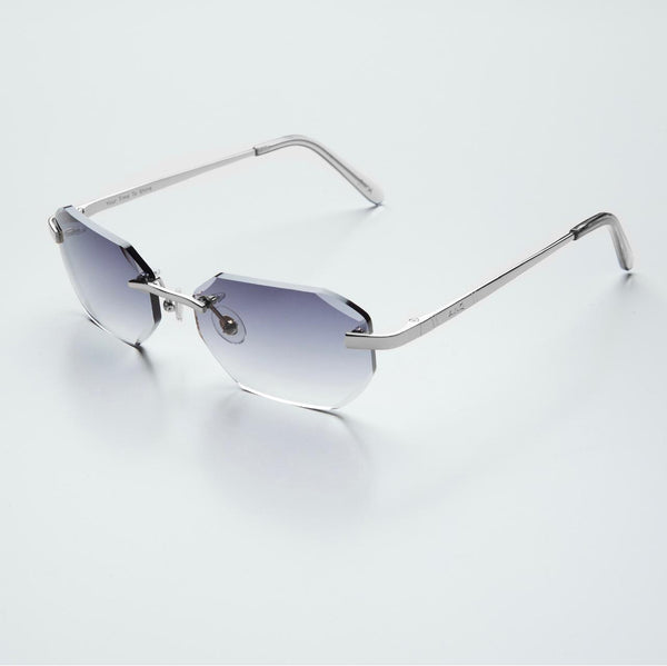 Diamond Cut Navy Blue Silver